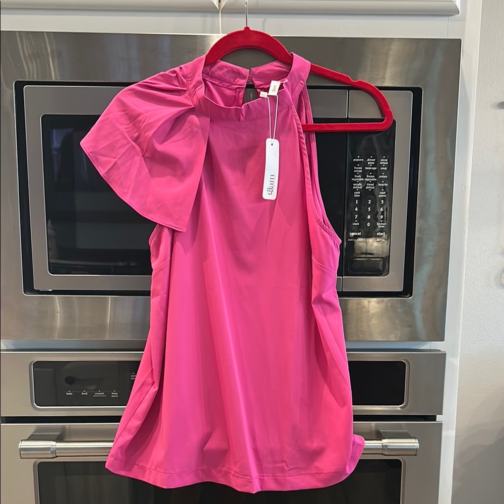 Glam Vibrant Pink Blouse